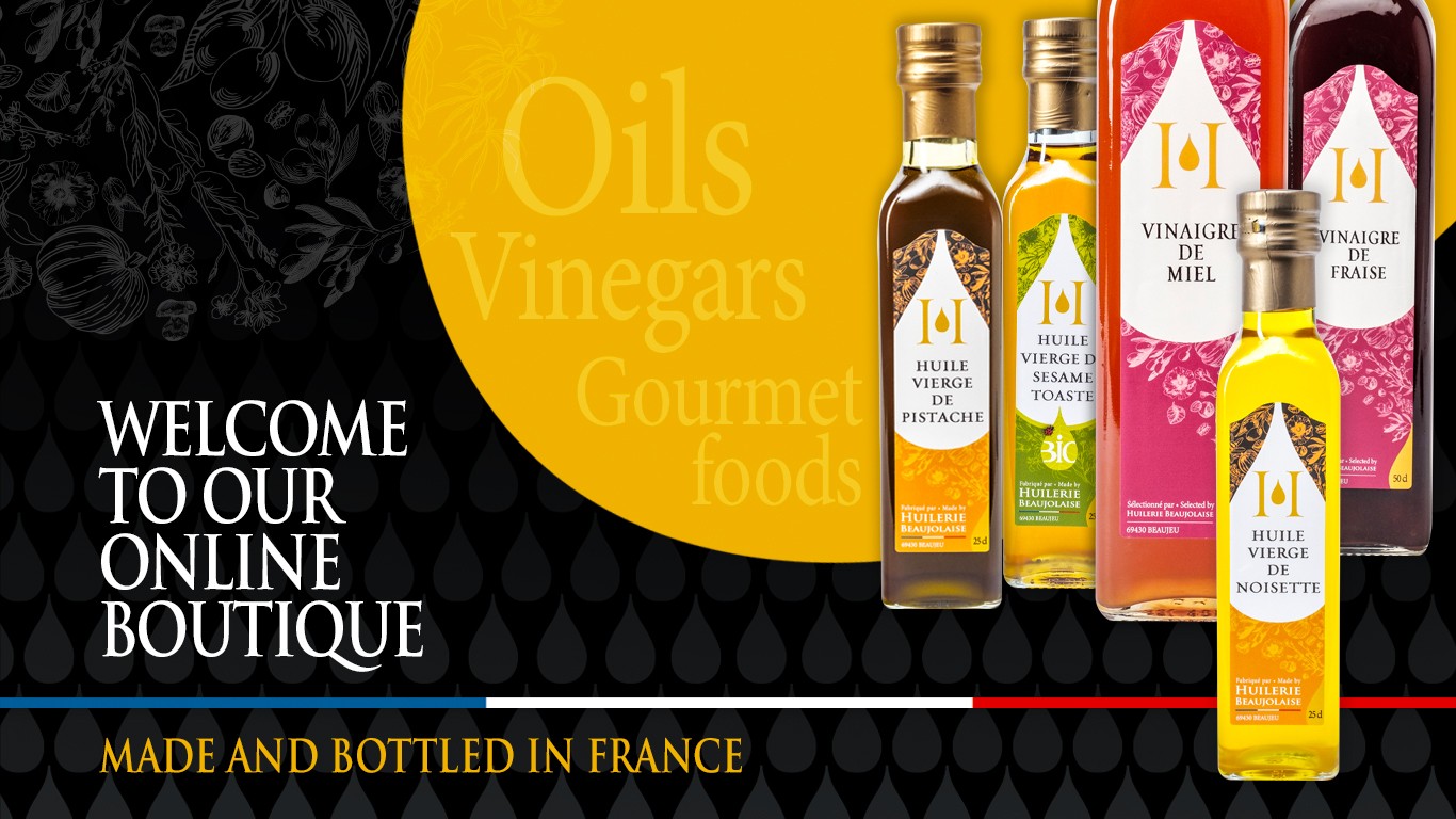 Welcome to our online boutique, we offer products (oils, vinegars) made and bottled in France